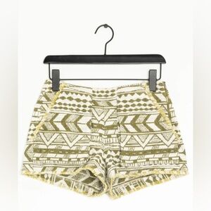 Zara Trafaluc Olive Tapestry Shorts Women’s Medium